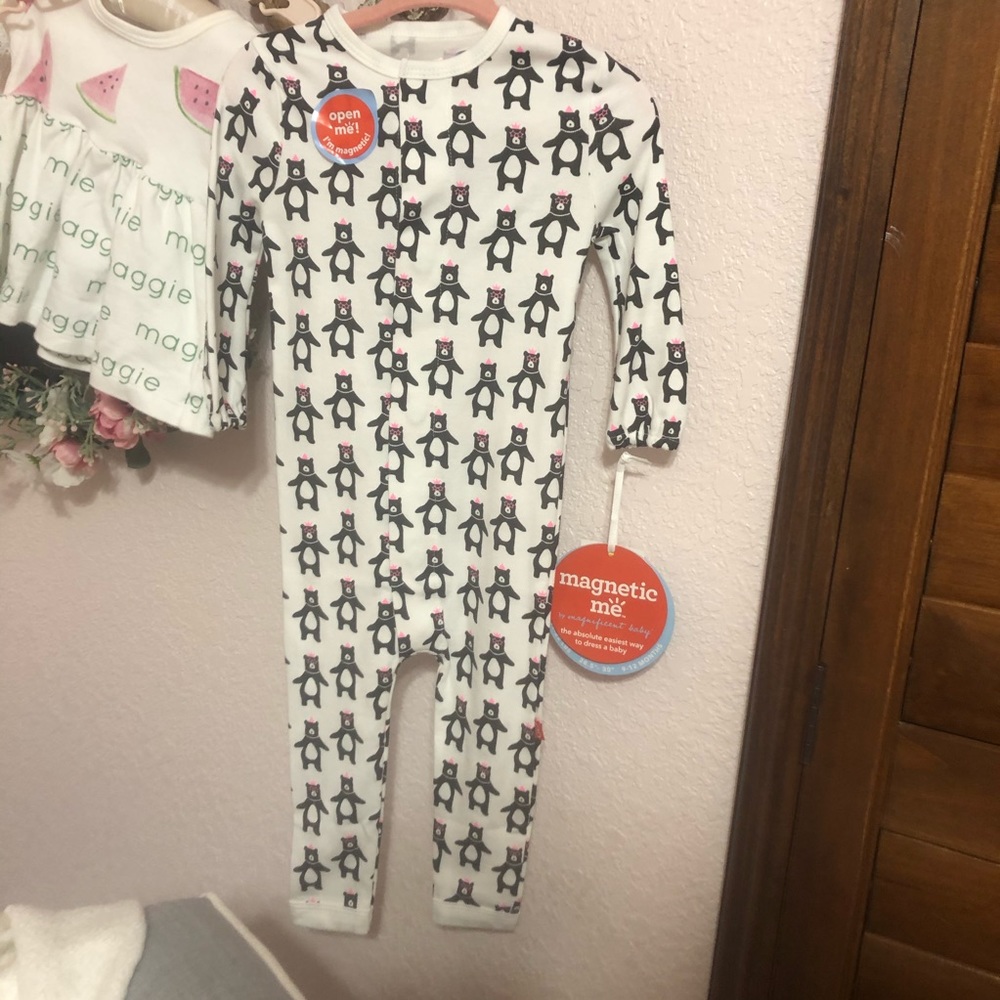 Magnetic me 9-12 months bear pajamas NWT
